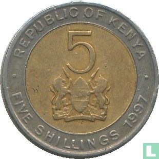 Kenya 5 shillings 1997 - Image 1