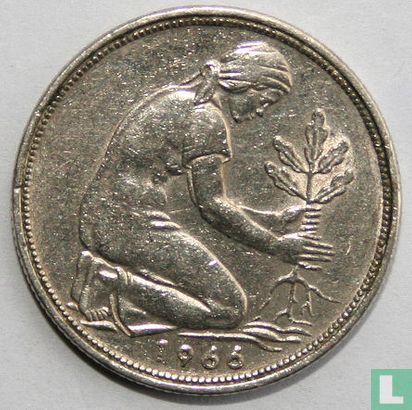Duitsland 50 pfennig 1966 (D) - Afbeelding 1