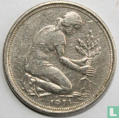 Germany 50 pfennig 1971 (D) - Image 1