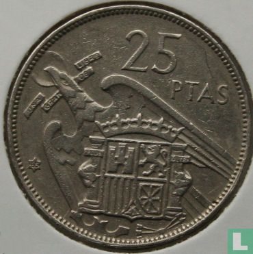 Espagne 25 pesetas 1957 (65) - Image 1
