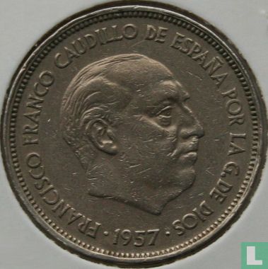 Espagne 25 pesetas 1957 (65) - Image 2