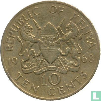 Kenia 10 cents 1968 - Afbeelding 1