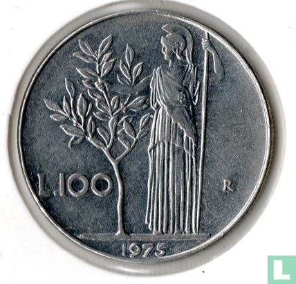 Italië 100 lire 1975 - Afbeelding 1