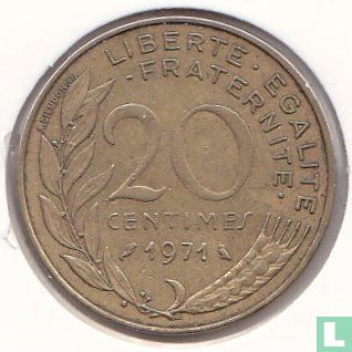 Frankrijk 20 centimes 1971 - Afbeelding 1