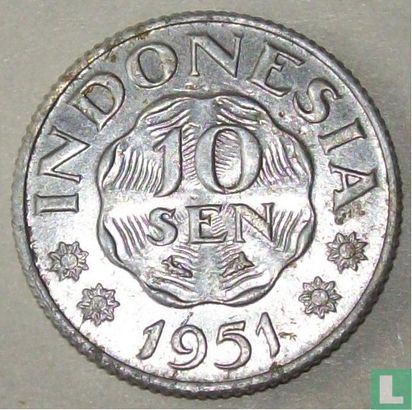 Indonesië 10 sen 1951 - Afbeelding 1