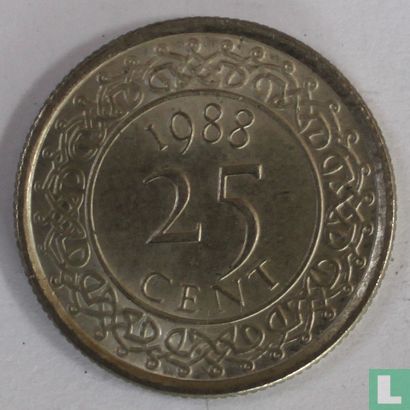 Suriname 25 cent 1988 - Afbeelding 1