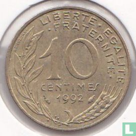 Frankrijk 10 centimes 1992 (muntslag) - Afbeelding 1