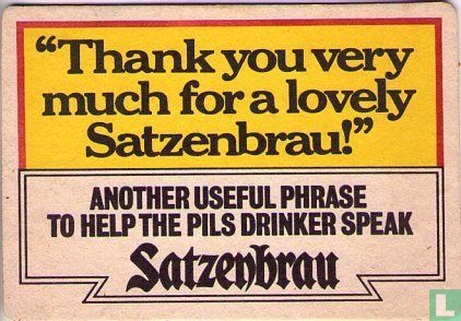 Thank You Very Much For a Lovely Satzenbrau   - Image 1