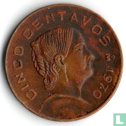 Mexique 5 centavos 1970 - Image 1