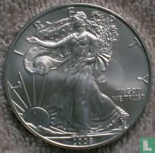 United States 1 dollar 2008 (colourless) "Silver Eagle" - Image 1