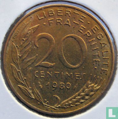 Frankrijk 20 centimes 1980 - Afbeelding 1