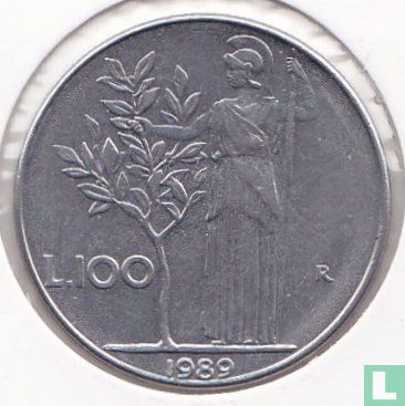 Italien 100 Lire 1989 - Bild 1