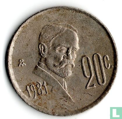 Mexico 20 centavos 1981 (open 8) - Image 1