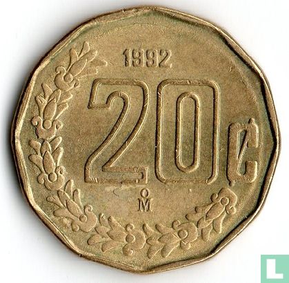 Mexico 20 centavos 1992 - Afbeelding 1