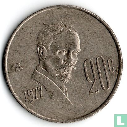 Mexico 20 centavos 1977 - Afbeelding 1