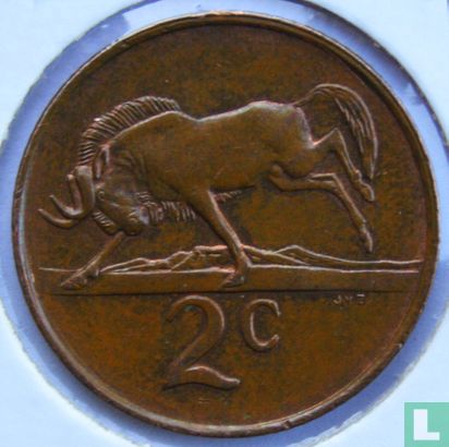 Afrique du Sud 2 cents 1987 - Image 2