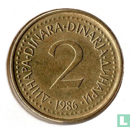 Joegoslavië 2 dinara 1986 - Afbeelding 1