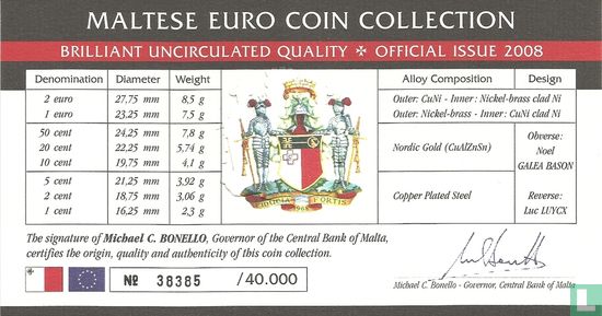 Malta mint set 2008 (Central Bank of Malta) - Image 2