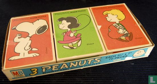 3 Peanuts interlocking jigsaw puzzles