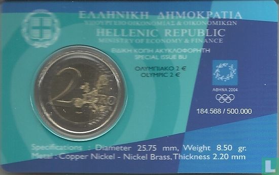 Greece 2 euro 2004 (coincard) "Olympic Summer Games in Athens" - Image 2
