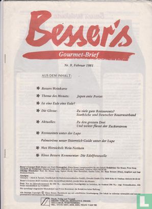Besser's Gourmet Brief 9 - Afbeelding 1