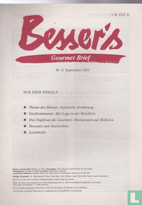 Besser's Gourmet Brief 9 - Bild 1