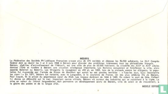 Filatelistencongres Béziers - Afbeelding 2