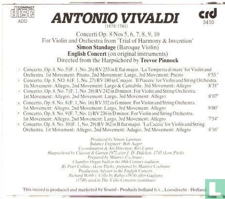 Violin concertos opus 8, nos 5-10 - Afbeelding 2
