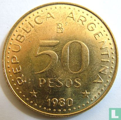 Argentine 50 pesos 1980 (aluminium-bronze) - Image 1