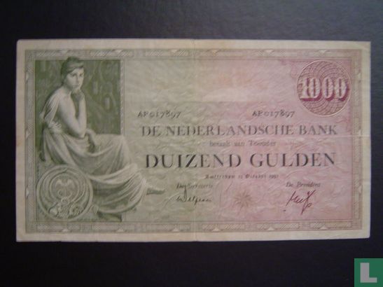 Netherlands guilder 1000 1931 - Image 1