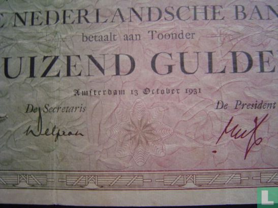 Niederländischer Gulden 1000 1931 - Bild 3