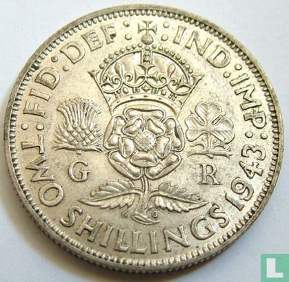 Verenigd Koninkrijk 2 shillings 1943 - Afbeelding 1