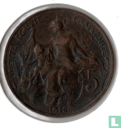 France 5 centimes 1916 (with star) - Image 1