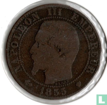 France 5 centimes 1855 (MA - ancre) - Image 1
