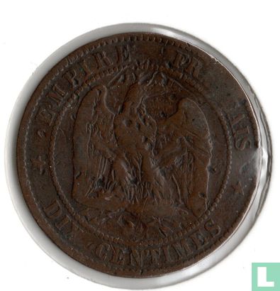France 10 centimes 1855 (B - anchor) - Image 2