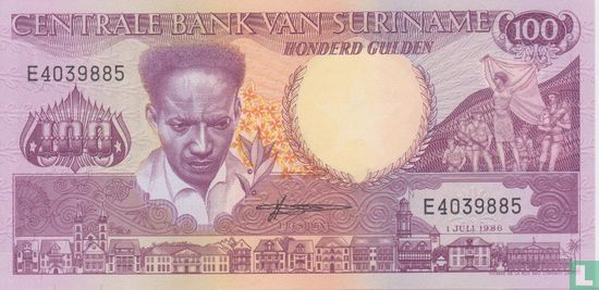 Suriname 100 Gulden - Image 1