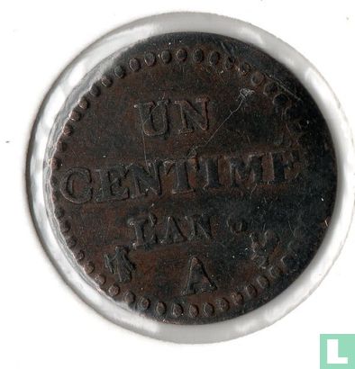 France 1 centime AN 6 - Image 1