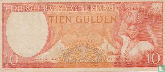Suriname 10 Gulden 1957 - Bild 1