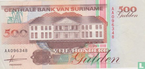 Suriname 500 Gulden 1991 - Afbeelding 1