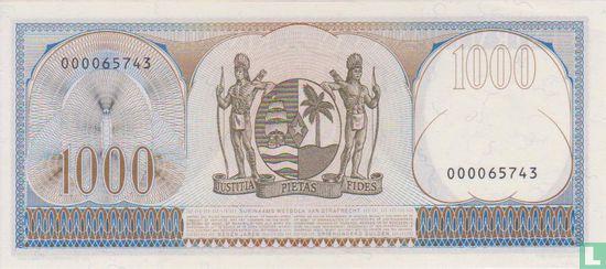 Suriname 1.000 Gulden 1963 - Bild 2