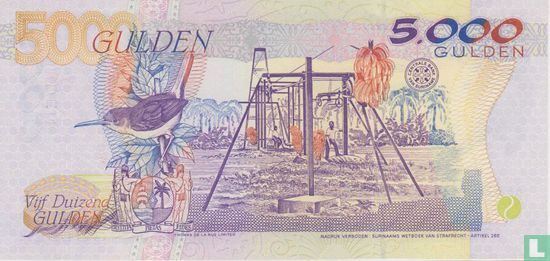 Suriname 5,000 Gulden 1999 - Image 2