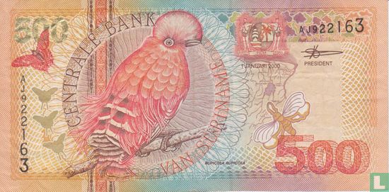 Suriname 500 Gulden 2000 - Bild 1