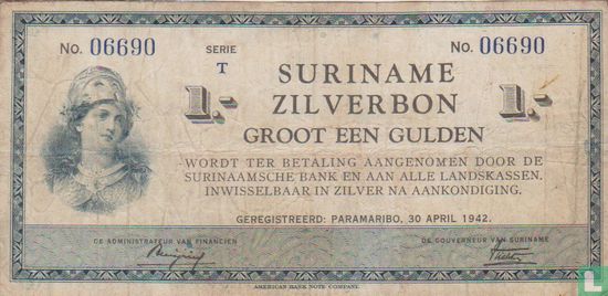 Suriname 1 Gulden 1942 - Image 1