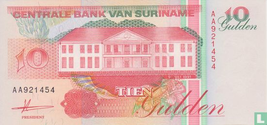 Suriname 10 Gulden 1991 - Image 1