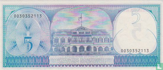 Suriname 5 Gulden 1982 - Image 2