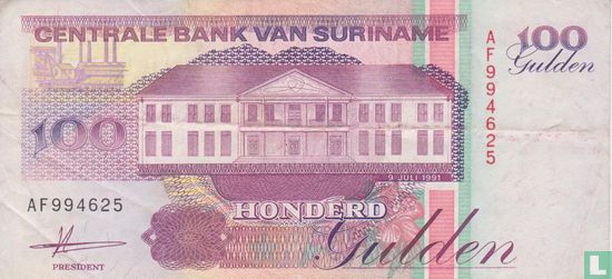 Suriname 100 Gulden 1991 - Afbeelding 1