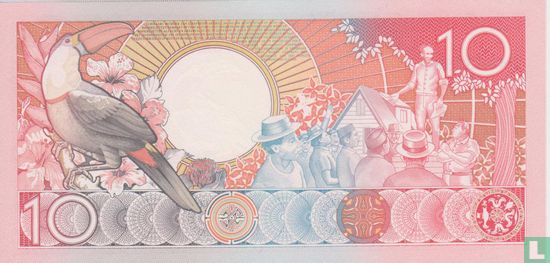 Suriname 10 Gulden 1986 - Afbeelding 2