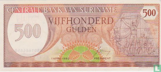 Suriname 500 Gulden 1982 - Image 1