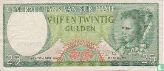 Suriname 25 Gulden 1963 - Bild 1
