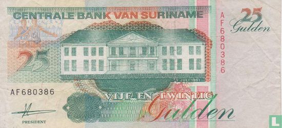Suriname 25 Gulden 1991 - Bild 1